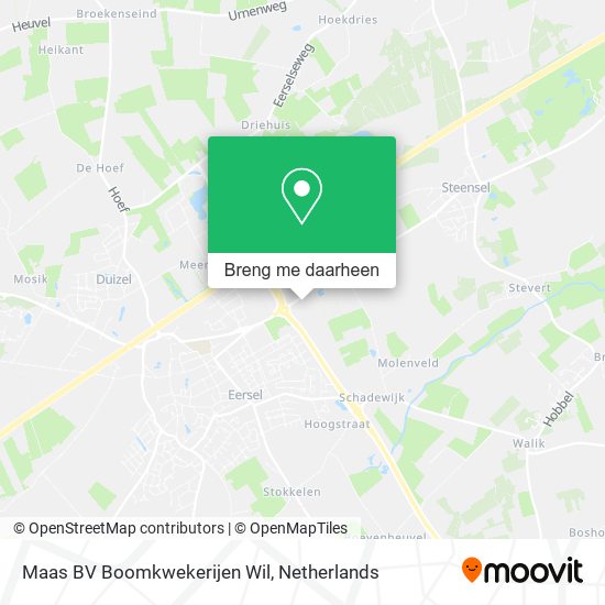 Maas BV Boomkwekerijen Wil kaart