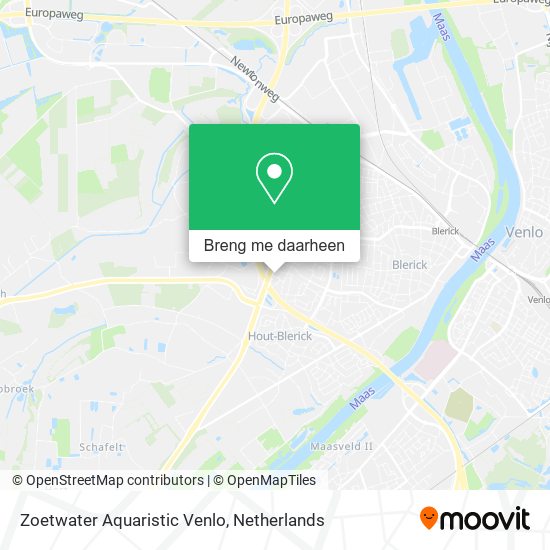 Zoetwater Aquaristic Venlo kaart