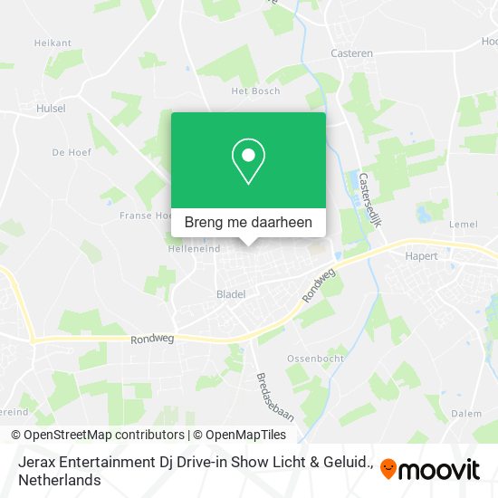 Jerax Entertainment Dj Drive-in Show Licht & Geluid. kaart