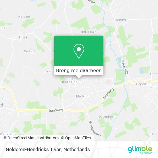 Gelderen-Hendricks T van kaart