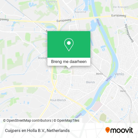 Cuijpers en Holla B.V. kaart