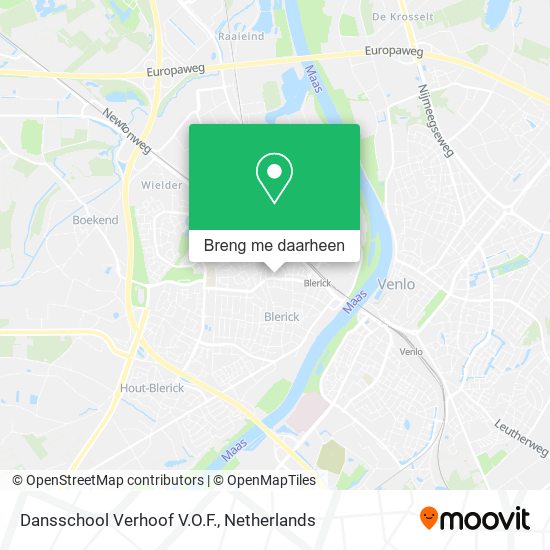 Dansschool Verhoof V.O.F. kaart