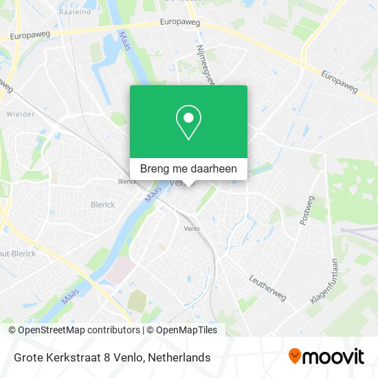 Grote Kerkstraat 8 Venlo kaart