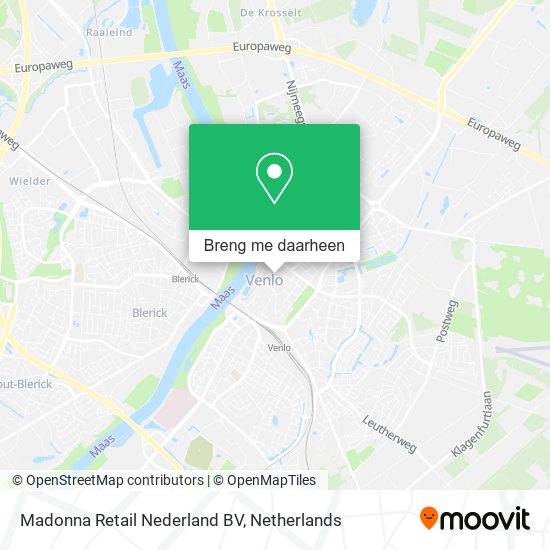 Madonna Retail Nederland BV kaart