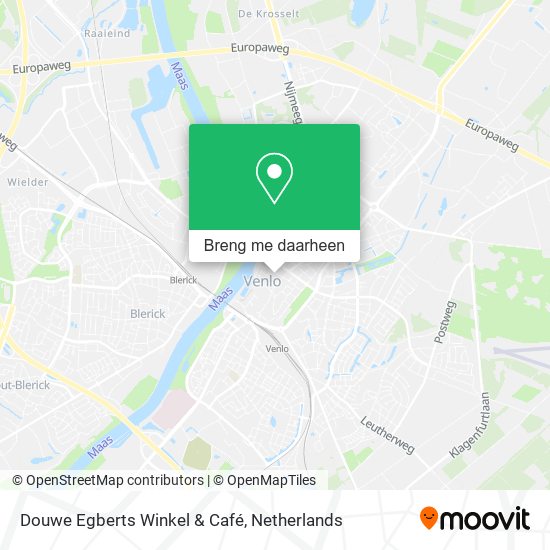 Douwe Egberts Winkel & Café kaart