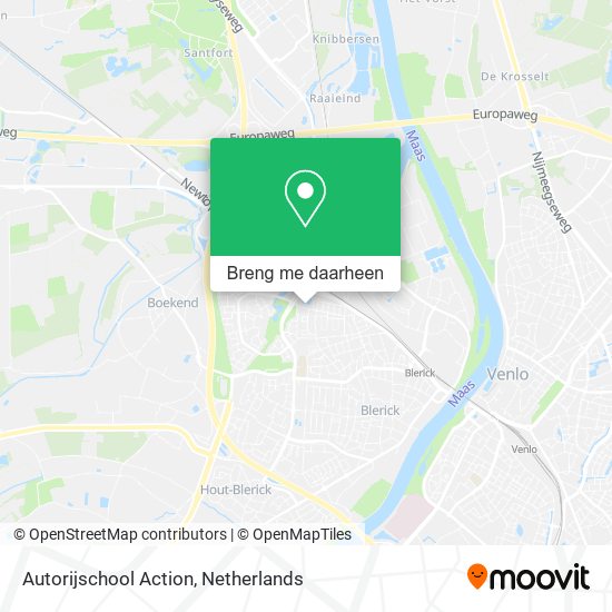 Autorijschool Action kaart