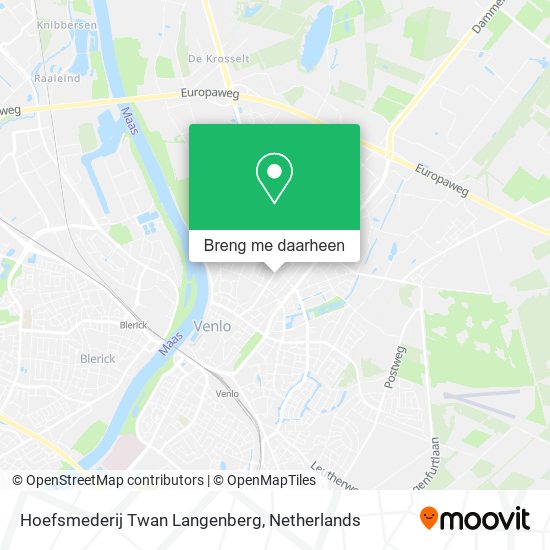 Hoefsmederij Twan Langenberg kaart