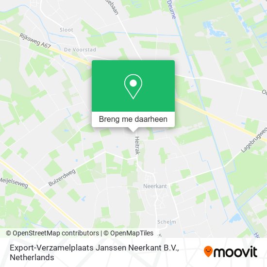 Export-Verzamelplaats Janssen Neerkant B.V. kaart