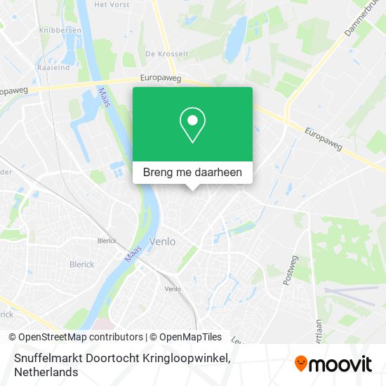 Snuffelmarkt Doortocht Kringloopwinkel kaart
