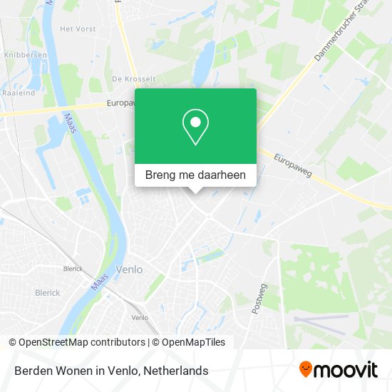 Berden Wonen in Venlo kaart