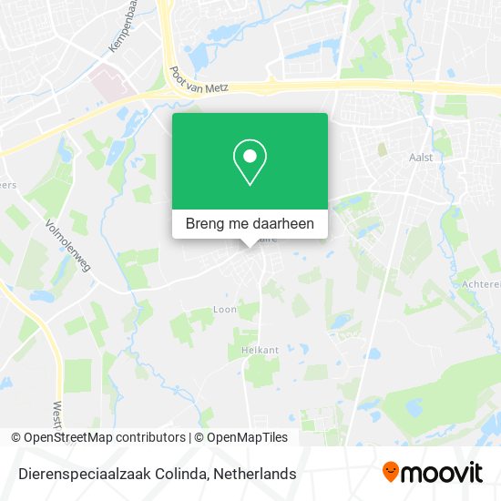 Dierenspeciaalzaak Colinda kaart