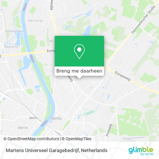 Martens Universeel Garagebedrijf kaart