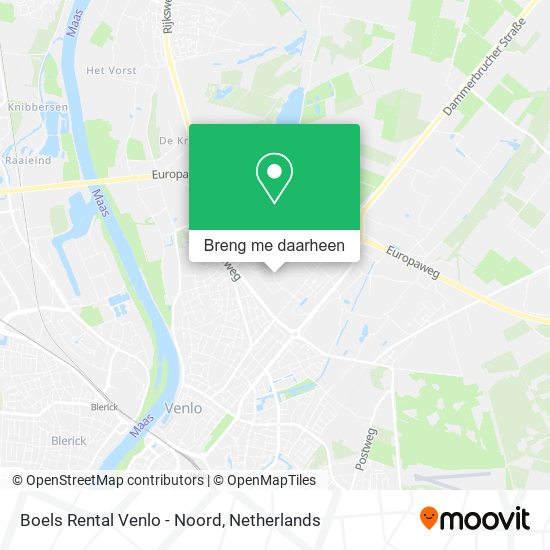 Boels Rental Venlo - Noord kaart