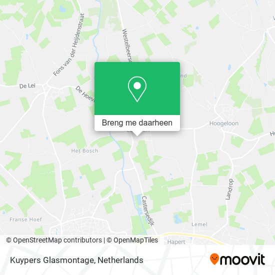 Kuypers Glasmontage kaart