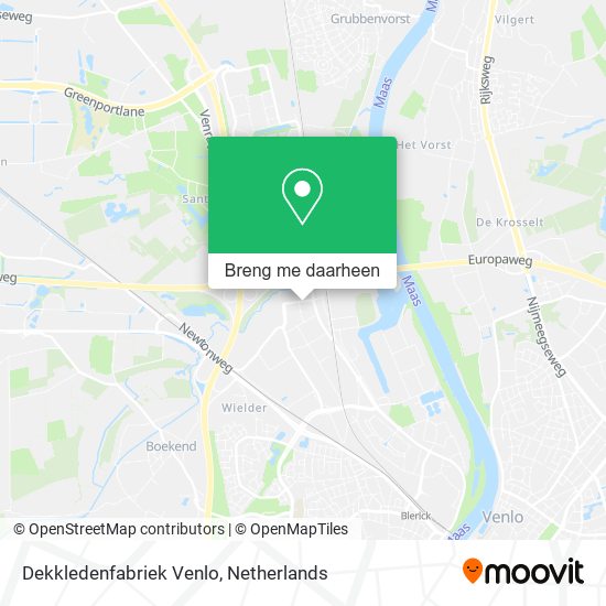 Dekkledenfabriek Venlo kaart