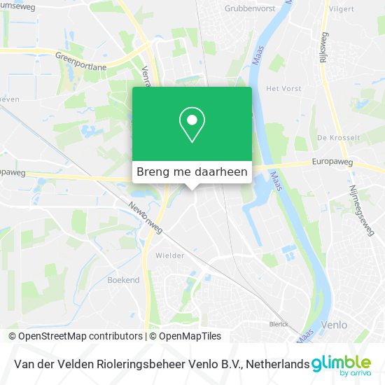 Van der Velden Rioleringsbeheer Venlo B.V. kaart