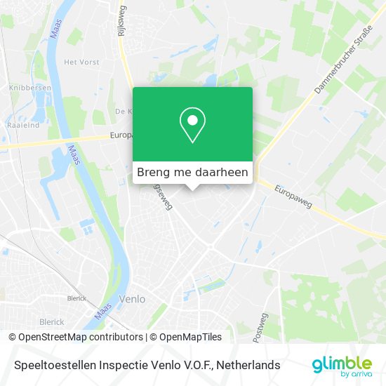 Speeltoestellen Inspectie Venlo V.O.F. kaart