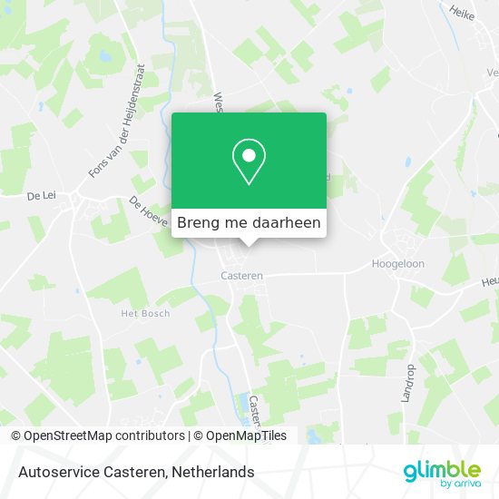 Autoservice Casteren kaart