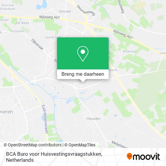 BCA Buro voor Huisvestingsvraagstukken kaart