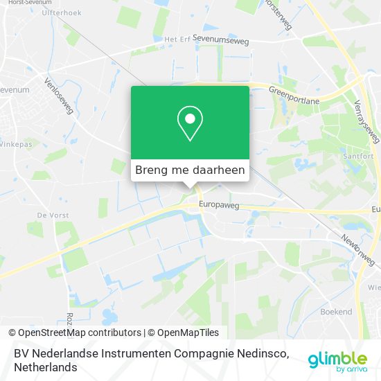 BV Nederlandse Instrumenten Compagnie Nedinsco kaart