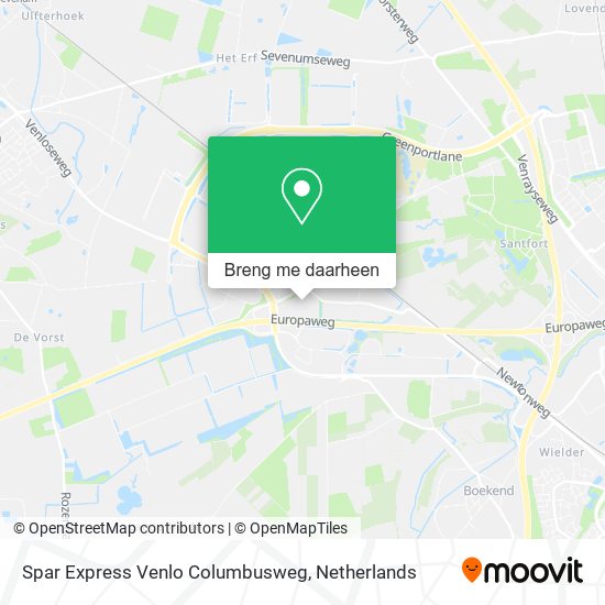 Spar Express Venlo Columbusweg kaart
