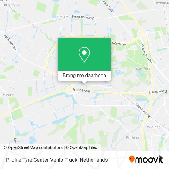 Profile Tyre Center Venlo Truck kaart