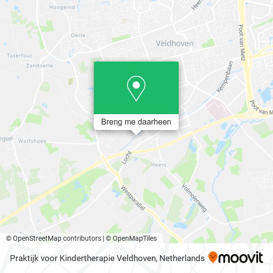 Praktijk voor Kindertherapie Veldhoven kaart