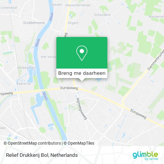 Relief Drukkerij Bol kaart