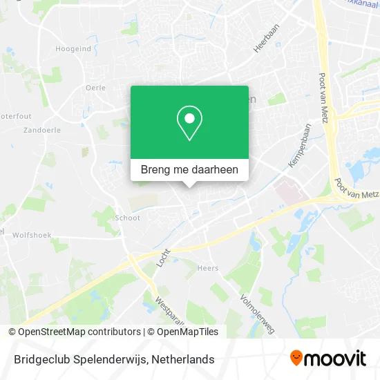 Bridgeclub Spelenderwijs kaart