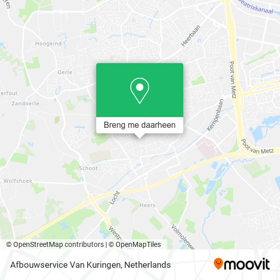 Afbouwservice Van Kuringen kaart