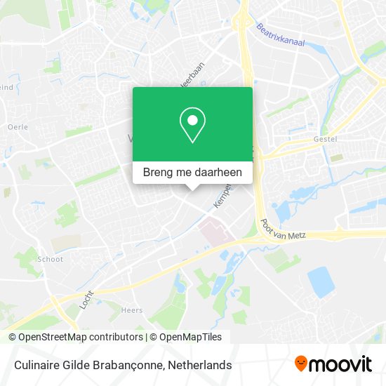 Culinaire Gilde Brabançonne kaart