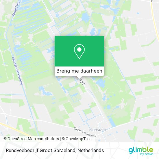 Rundveebedrijf Groot Spraeland kaart