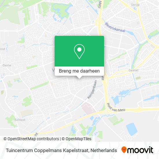 Tuincentrum Coppelmans Kapelstraat kaart
