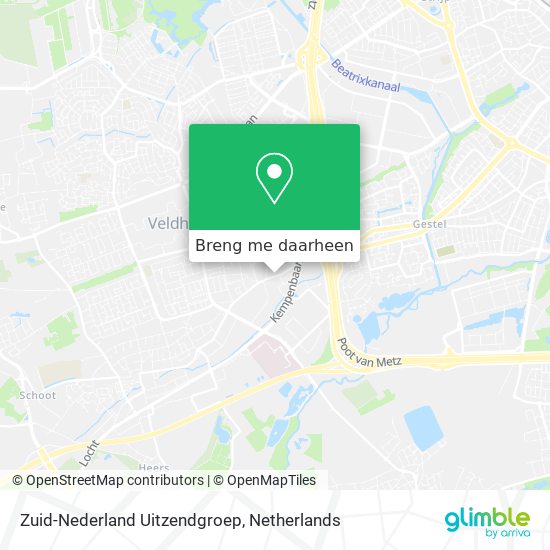 Zuid-Nederland Uitzendgroep kaart