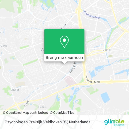 Psychologen Praktijk Veldhoven BV kaart