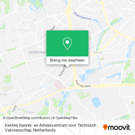 Kenteq Kennis- en Adviescentrum voor Technisch Vakmanschap kaart