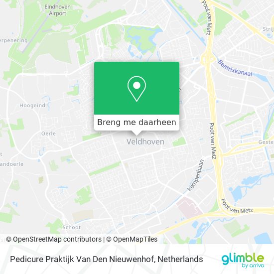 Pedicure Praktijk Van Den Nieuwenhof kaart
