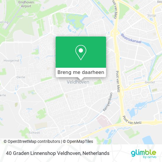 40 Graden Linnenshop Veldhoven kaart