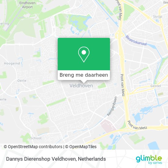 Dannys Dierenshop Veldhoven kaart