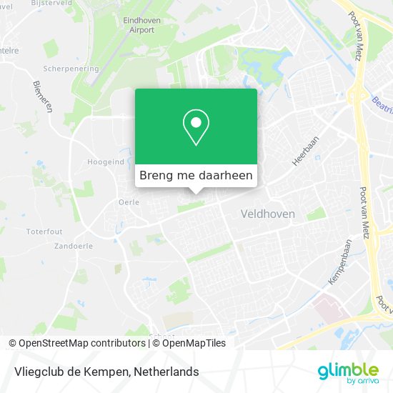 Vliegclub de Kempen kaart