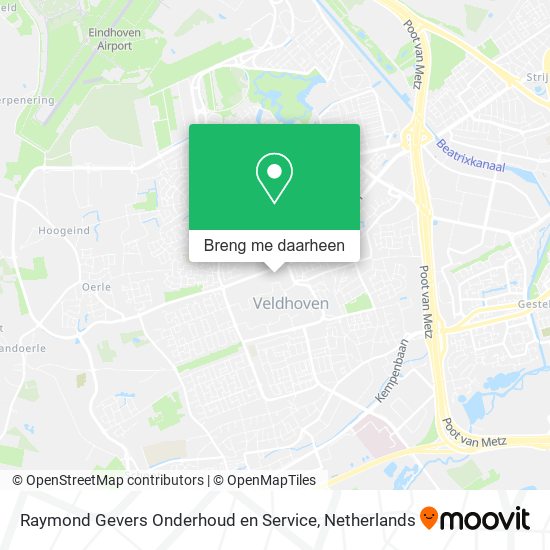 Raymond Gevers Onderhoud en Service kaart