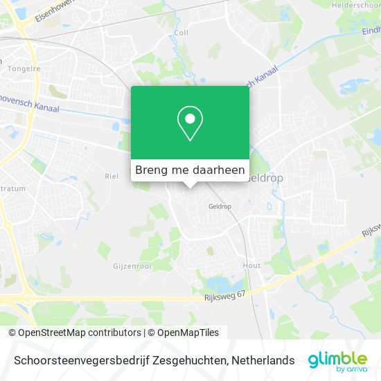 Schoorsteenvegersbedrijf Zesgehuchten kaart