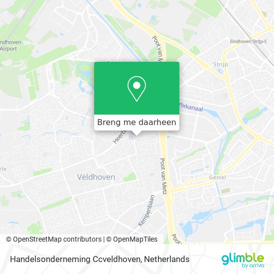 Handelsonderneming Ccveldhoven kaart