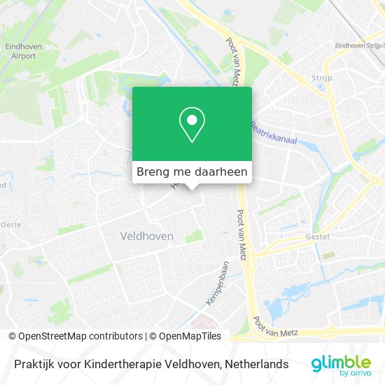 Praktijk voor Kindertherapie Veldhoven kaart