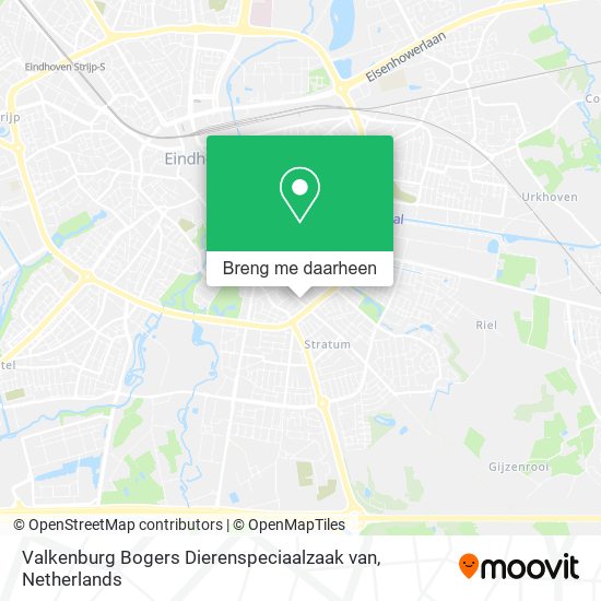 Valkenburg Bogers Dierenspeciaalzaak van kaart