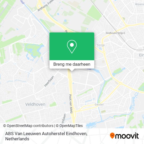 ABS Van Leeuwen Autoherstel Eindhoven kaart