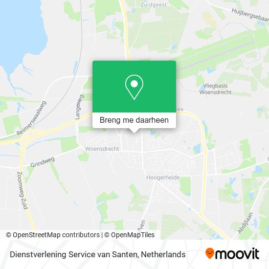 Dienstverlening Service van Santen kaart