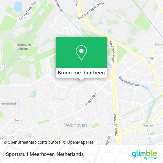 Sportstuif Meerhoven kaart