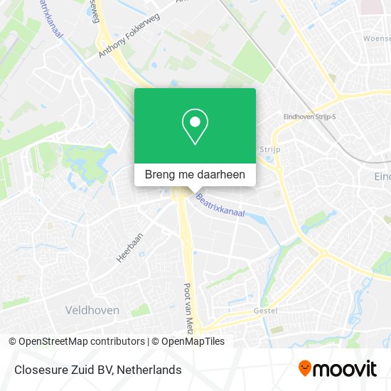 Closesure Zuid BV kaart