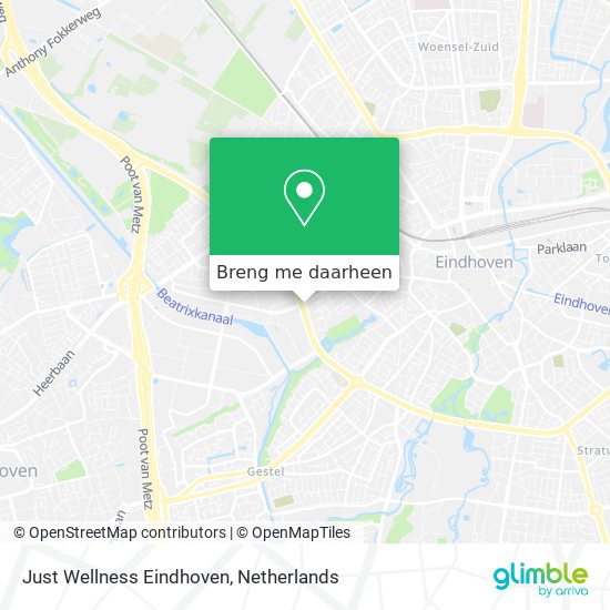 Just Wellness Eindhoven kaart